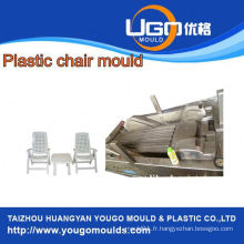 Nouveau design 2 parties de moule pour chaise en plastique à l&#39;extérieur avec jambe alluminum à taizhou Chine